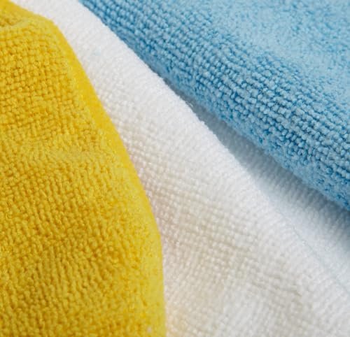 Microfiber Cleaning Cloths, Ultra Absorbent, Lint Free, Streak Free, Non-Abrasive, Reusable Washable