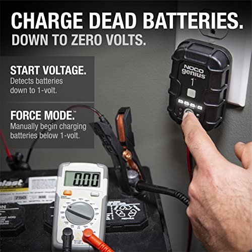 GENIUS1: 1A 6V/12V Smart Battery Charger – Automatic Maintainer, Trickle Charger