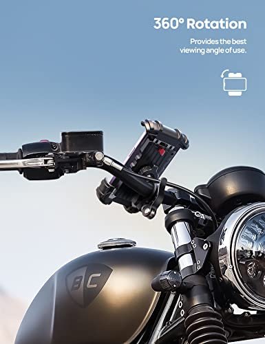 Lamicall Bike Phone Holder, Motorcycle Mount - Motorcycle Phone Holder, Handlebar Phone