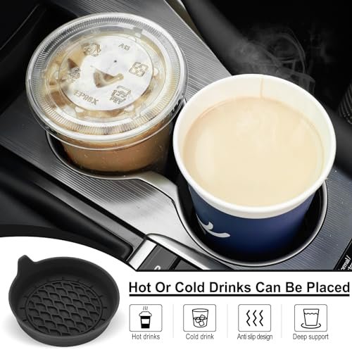 Car Cup Holder Coaster, Silicone Cup Holder Insert, Universal Non-Slip Holders,