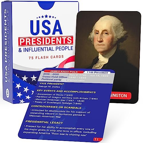United States History Flash Cards – 75 US American...