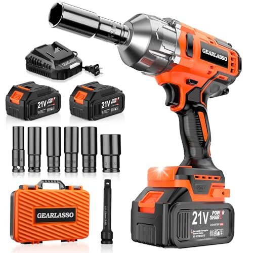 GEARLASSO 1300N.m(960Ft-lbs) Cordless Impact Wrench 1/2