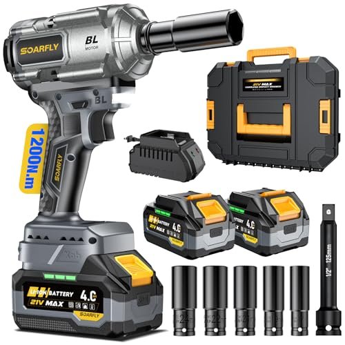SOARFLY Upgraded Cordless Impact Wrench 1/2
