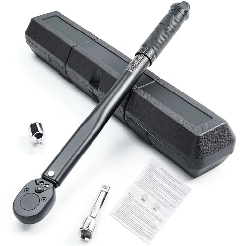 KOOPOOL 1/2 Drive Click Torque Wrench, 25-250 ft-lb,...