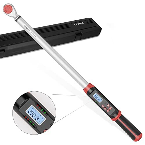 Leolee 1/2-Inch Drive Digital Torque Wrench with Angle,...
