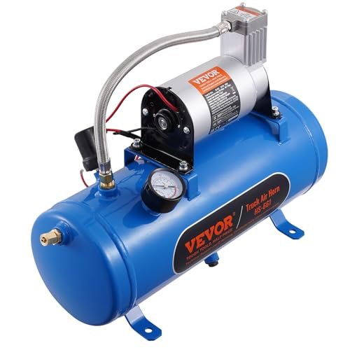 VEVOR 12V Air Compressor with 1.6 Gallon Tank, Train Horn...