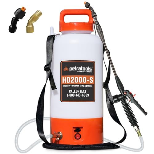 PetraTools Battery Powered Sprayer 2 Gallon - HD2000-S -...