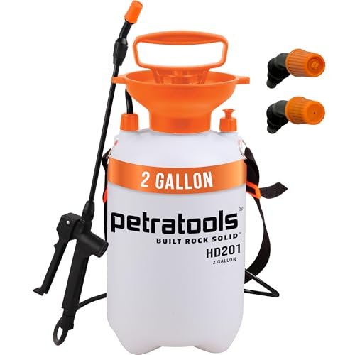 Petratools 2 Gallon Pump Sprayer - HD201 Garden Sprayer...