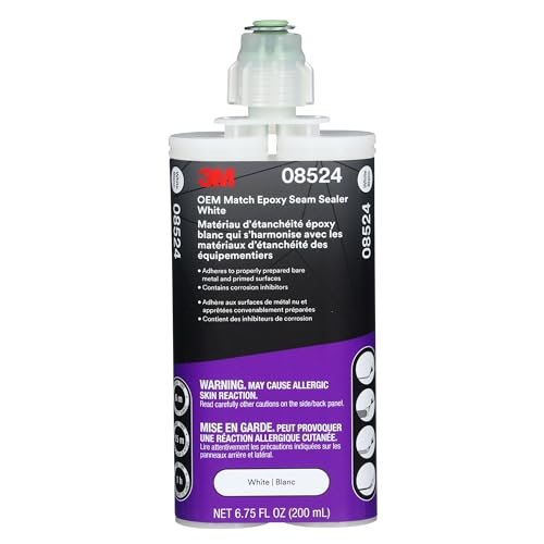 3M OEM Match Epoxy Seam Sealer 08524, White, 200 ml,...