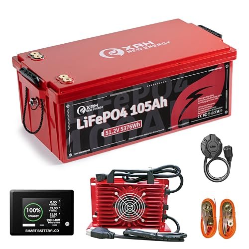 48V(51.2V) LiFePO4 Lithium Golf Cart Battery Built-in 250A...