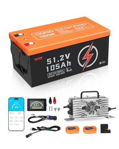 VEVOR 48V 105Ah Golf Cart Lithium Battery, 48 Volt Golf...