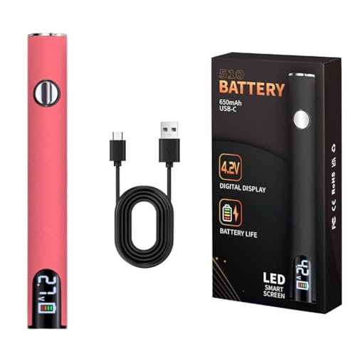 510 Thread Battery Cart Pen, 650mAh Adjustable Voltage...