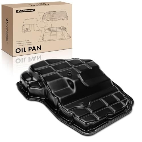 A-Premium Transmission Oil Pan with Drain Plug Compatible...