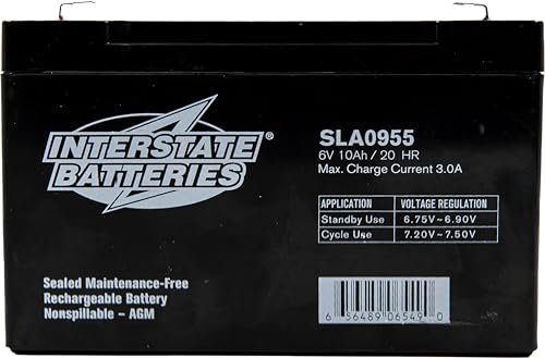 Interstate Batteries Power Patrol 6V 10Ah Battery (SLA0955)...