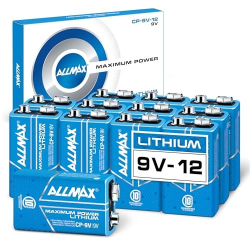 Allmax 9V Maximum Power Lithium Batteries (12 Count) –...