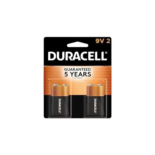 Duracell Coppertop 9V Battery, 2 Count Pack, 9-Volt Battery...