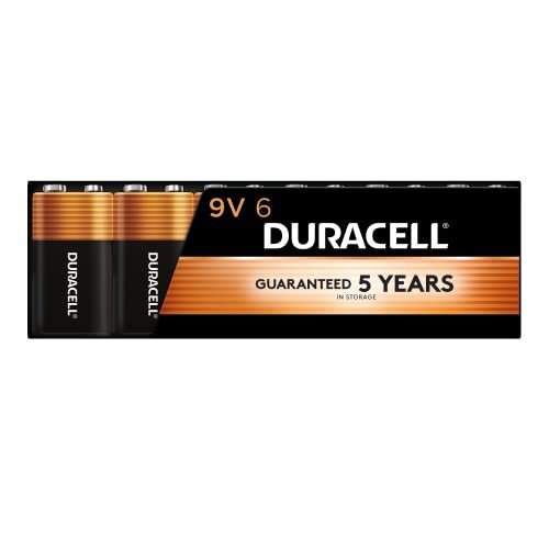 Duracell Coppertop 9V Battery, 6 Count (Pack of 1), 9...