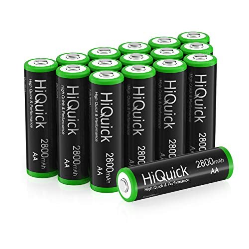 HiQuick AA Rechargeable Batteries 2800mAh - High Capacity...