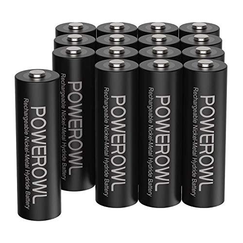 POWEROWL AA Rechargeable Batteries, 2800mAh High Capacity...