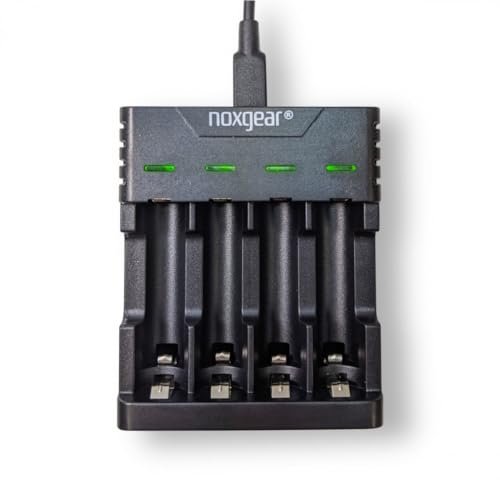 Noxgear Smart Battery Charger for AA & AAA Ni-MH, Ni-Cd...