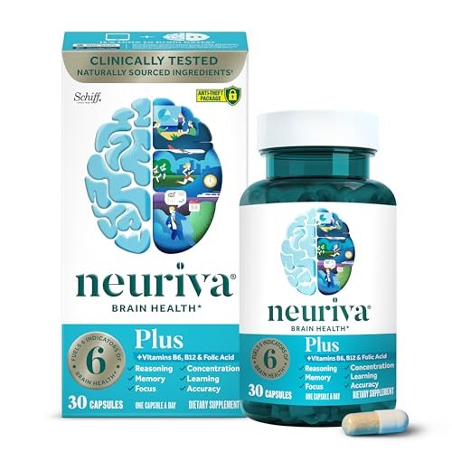 NEURIVA Plus Brain Supplement for Memory and Focus...
