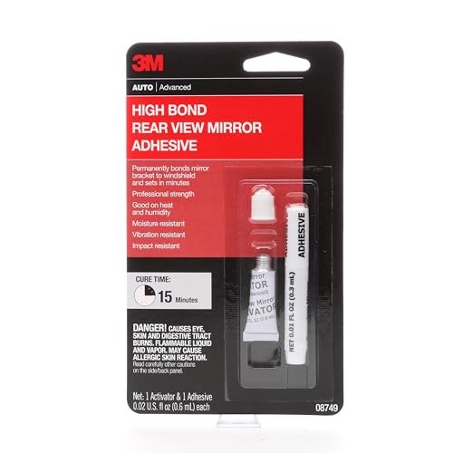 3M High-Bond Rearview Mirror Adhesive, 08749, 0.02 fl oz,...