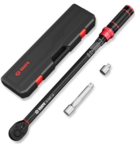 VANPO 1/2-inch Drive Click Torque Wrench Set, 20-260 Ft-Lb...