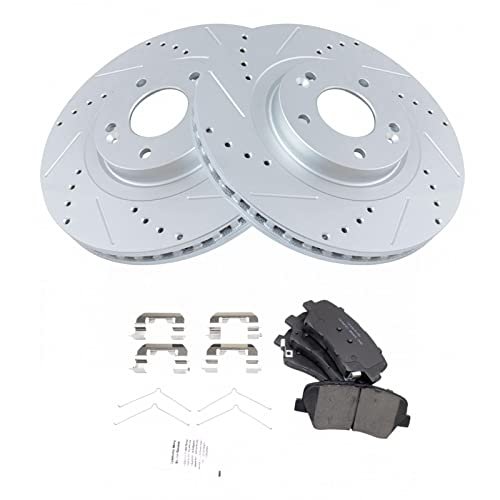 TRQ Front Performance Brake Pad & Rotor Kit Brake Pads...