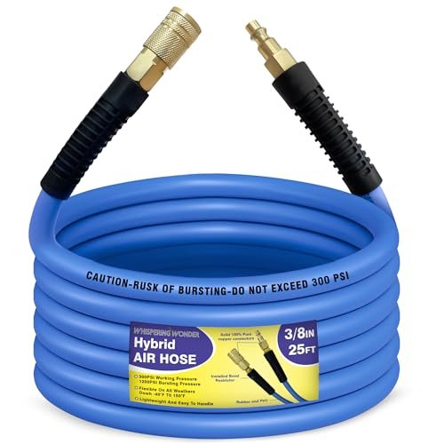 Air Compressor Hose 3/8 in x 25 ft, 300 PSI...
