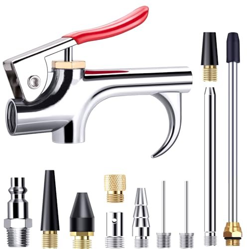 13 Pcs 2-Way Connection Air Nozzle Blow Gun Set, Air...