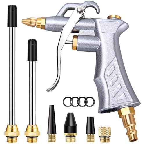 JASTIND Industrial Air Blow Gun with Brass Adjustable Air...
