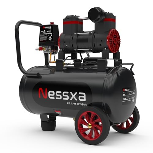 8 Gallon Ultra Quiet Air Compressor, 1.5HP 4.52 CFM, Max...
