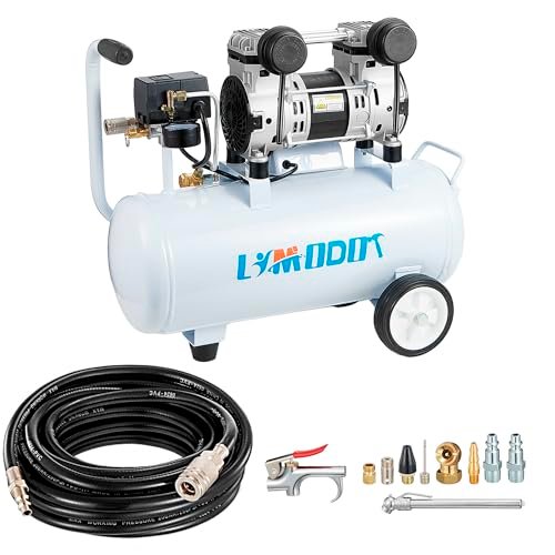 Quiet Air Compressor, Only 68dB, 5 Gallon Steel Tank,...