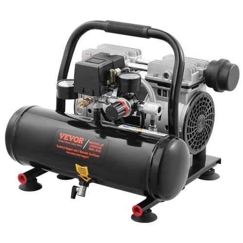 VEVOR Air Compressor, 1 Gallon Steel Tank, 1HP 1.5CFM @...
