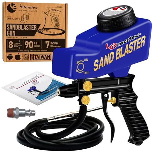 LE LEMATEC Light-Duty Sandblaster Gun Kit, Requires Air...