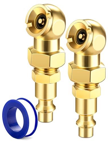 LUMITECO 2-Pack Ball Foot Air Chuck Set, 1/4