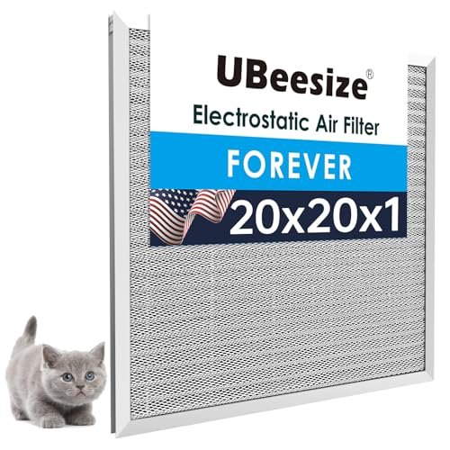 UBeesize 20x20x1 Reusable Air Filter - Washable, MERV...