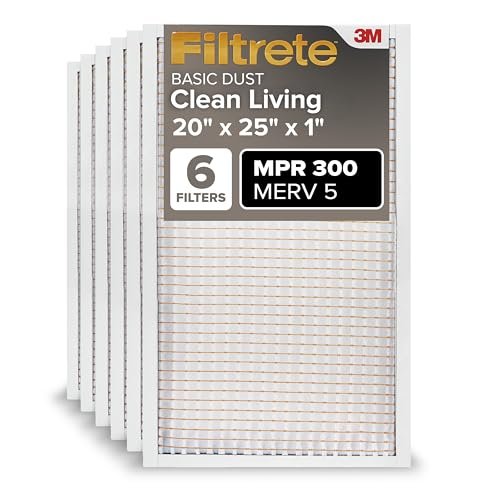 Filtrete 20x25x1 AC Furnace Air Filter, MERV 5, MPR 300,...