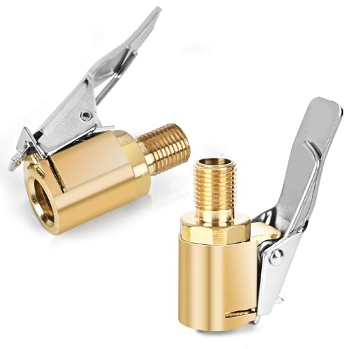 2pcs Locking Tire Air Chuck,Brass Tire Inflation Hose...