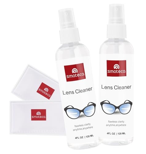 Lens Cleaner Spray Kit – 2 x 4oz Bottles, Alcohol...