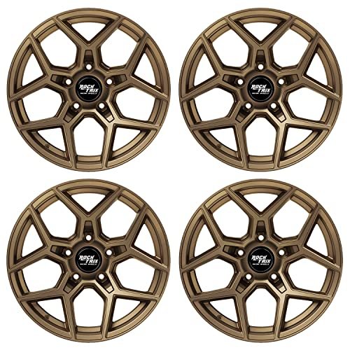RockTrix RT105 17 inch Wheels Compatible with Jeep Wrangler...
