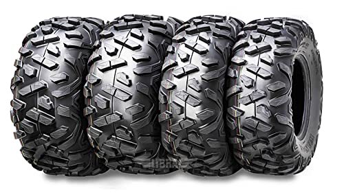 WANDA Set 4 All Terrain UTV ATV Tires AT 25x8-12...