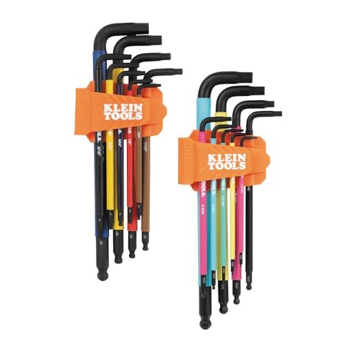 Klein Tools BLS18 Hex Key Wrench Set, Color Coded, SAE...
