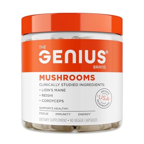 Genius Mushroom Supplement - Full-Spectrum Lion’s Mane,...