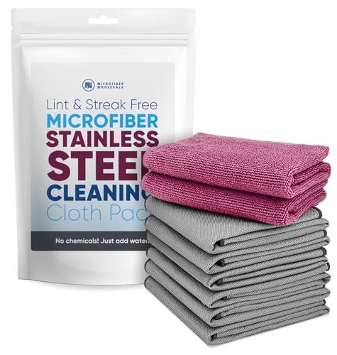 Claro Stainless Steel Cleaner Cloth 8-Pack – Microfiber...