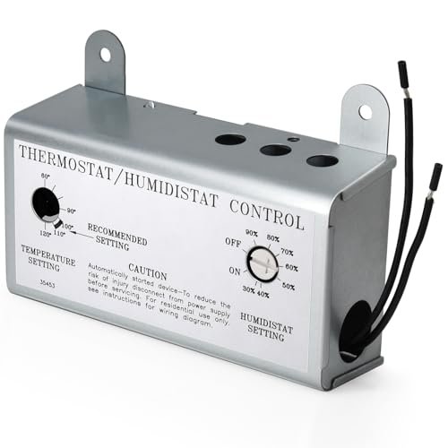 Hiorucet Attic Fan with Thermostat Humidistat Controller,...