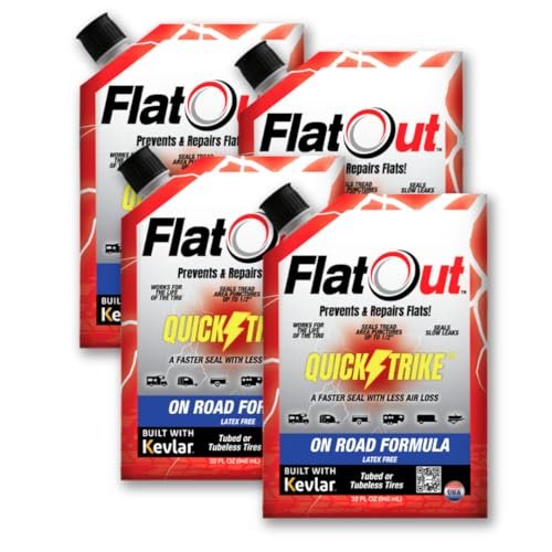 FlatOut QuickStrike Tire Sealant On-Road Formula - Prevent...