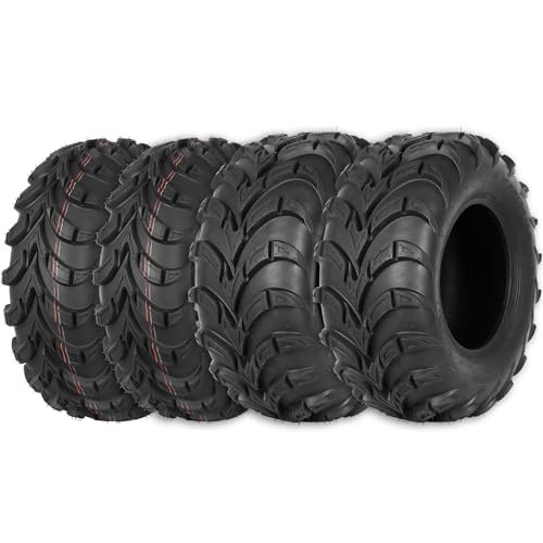 Weize ATV Tires All-terrain 25x8-12 Front & 25x10-12 Rear,...