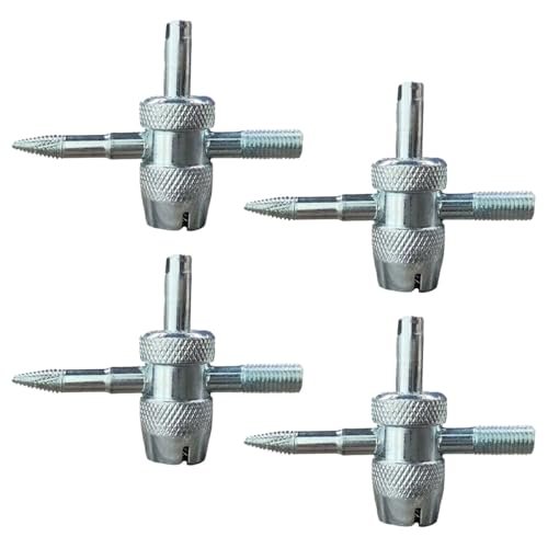 4PCS 4-Way Tire Valve Core Removal Tool, 4-in-1 Universal...