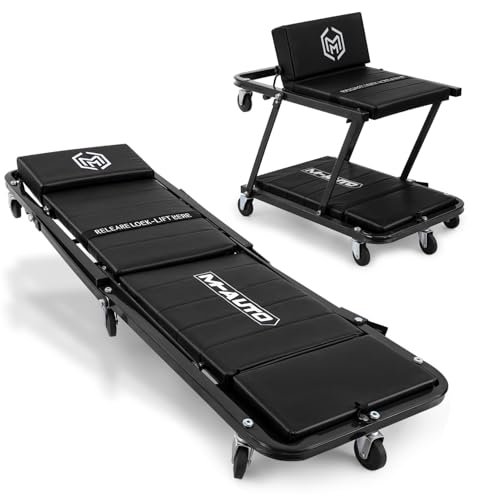M-AUTO Heavy-Duty Convertible Mechanic Creeper, Z-Creeper...